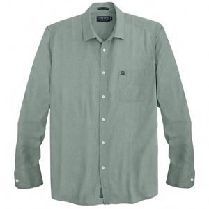 NEW FISH HIPPIE CO men's rumfront long sleeve shirt in sage